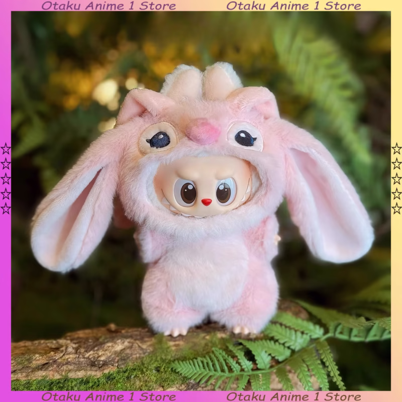 Disfraz de payaso para muñecas Labubu, conjunto de ropa de verano de una pieza para cachorros peludos, conjunto de ropa mini para muñecas, joyería de disfraces mini para juguetes de peluche, accesorios de moda para muñecas - Image 2
