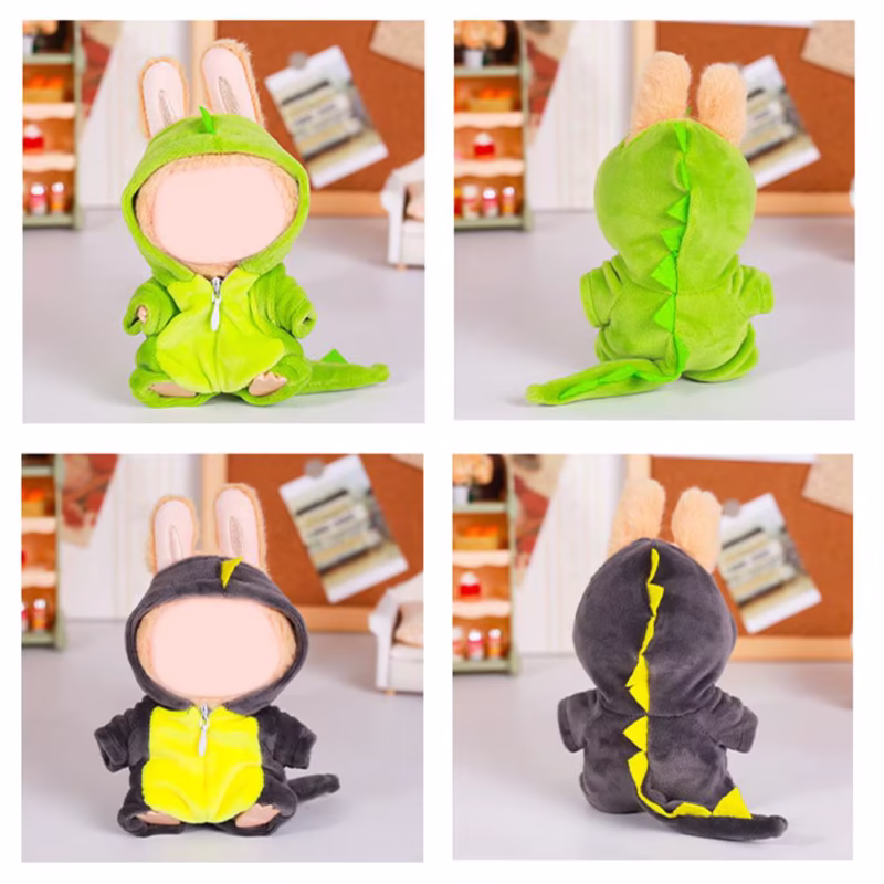 Las compras incluyen también una muñeca Labubu de 15 cm que lleva puesto este colorido traje de baño segmentado, así como su amiga de 17 cm con un atuendo de verano simple de casa que presenta una divertida variedad de peinados elaborados