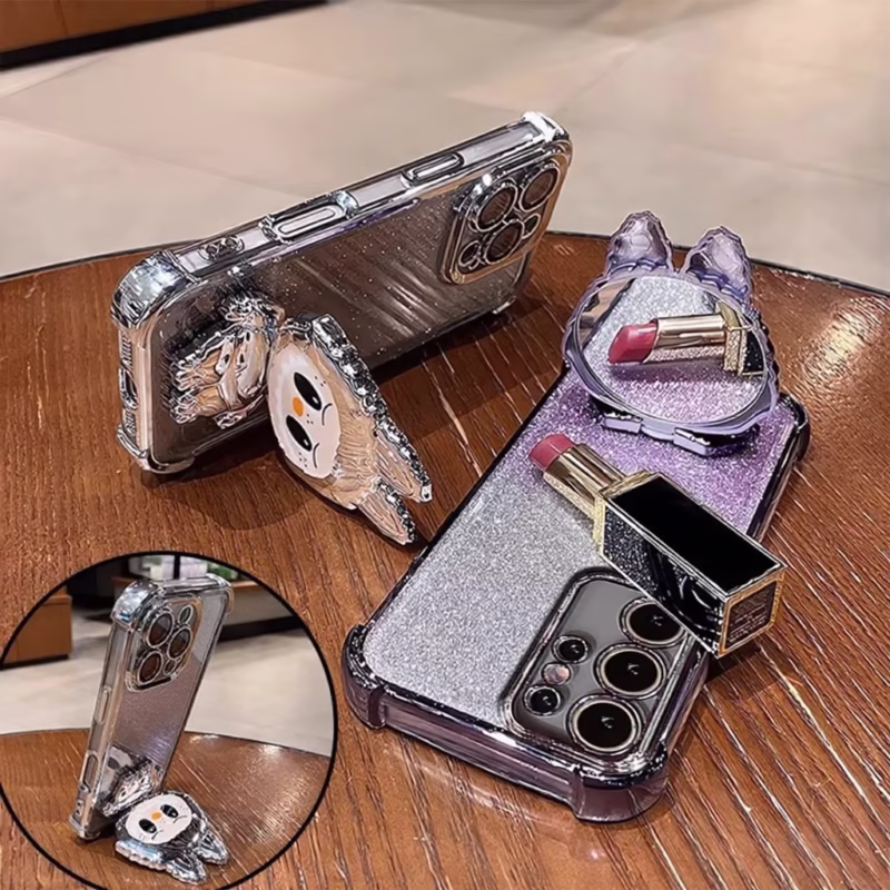 L-Labubu Funda para Samsung Galaxy S25 S24 S23 S22 S21 S20 Ultra Plus FE A56 A36 A26 A16 5G, diseñada con una funda de silicona para un teléfono móvil, en forma de polvo, y posteriormente moldeada - Image 2