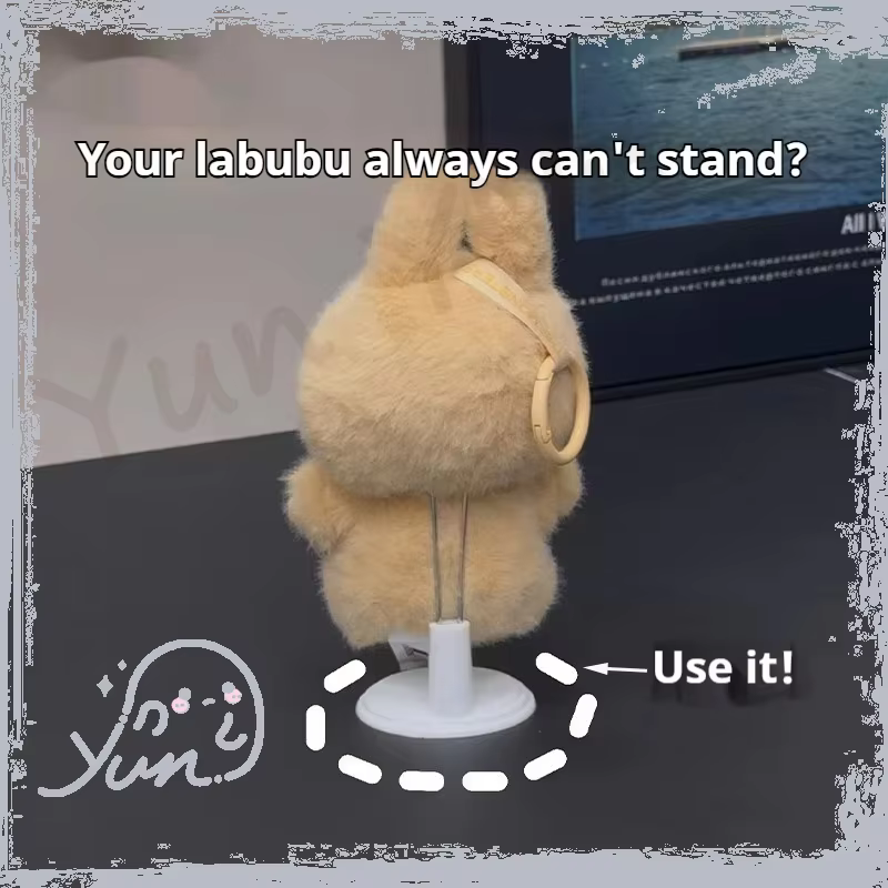 Base de soporte para la muñeca Labubu para posicionar las muñecas Macaron de primera y segunda generación con los accesorios coleccionables, almacenamiento de juguetes y soporte de almacenamiento de juguetes.