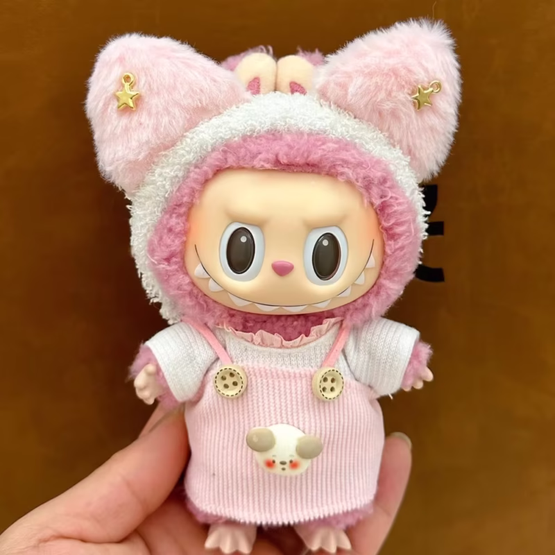 Vestimenta para muñecas de 15-17CM I II III Labubu, atuendos, peluche, figura de ídolo de algodón, vestimenta universal, complemento de sentar, regalo de adorno - Image 4