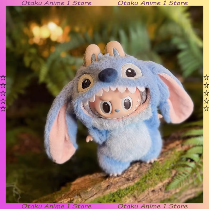 Disfraz de payaso para muñecas Labubu, conjunto de ropa de verano de una pieza para cachorros peludos, conjunto de ropa mini para muñecas, joyería de disfraces mini para juguetes de peluche, accesorios de moda para muñecas
