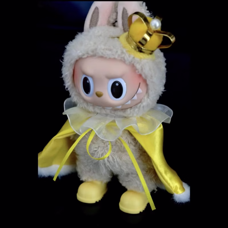Ropa de muñeca Labubu, accesorios de disfraz de monstruo, ropa de muñeca hecha a mano regalo para niños, chal de la Corona del Rey y la Reina V1 V2 V3, de uso removible - Image 4