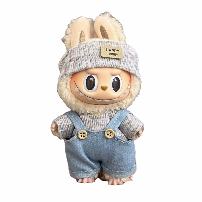 Ldoc Exo Labubu, muñeca de peluche de 17 cm, muñeca Kpop, muñeca mini flexible, camiseta, ropa y set de regalo - Image 4