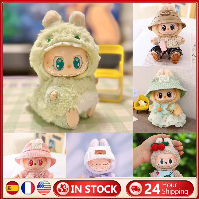 Especial* para colección de muñecas K-Pop Labubu de forro polar, accesorios para muñecas K-Pop, overoles de ídolos, set de ropa de muñeca (solo para vestir)