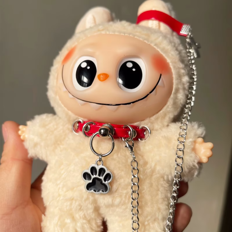 Accesorios Labubu de muñeca de 17 cm, 6.5 pulgadas, gargantilla hecha a mano de estilo cuerda con materiales suaves y seguros, además de encajes y adornos - Image 4