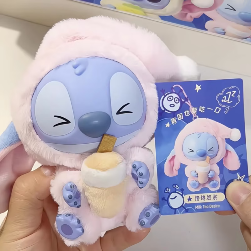 DISNEY Lilo & Stitch peluches Come Sleep After Eating Series colgante, peluche misterioso, regalo de cumpleaños para niños - Image 4