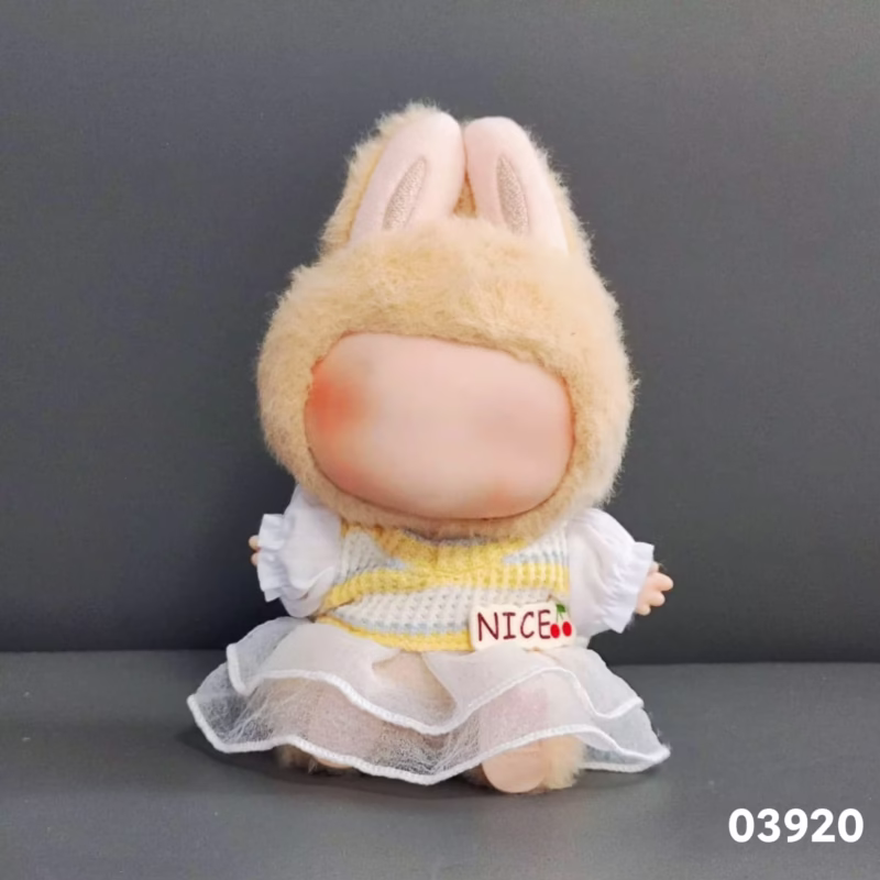 Muñeca mini con cuerpo de felpa de 17 cm, además de conjunto de suéter de Labubu Idol V1 V2 de Corea EXO, regalo. - Image 2