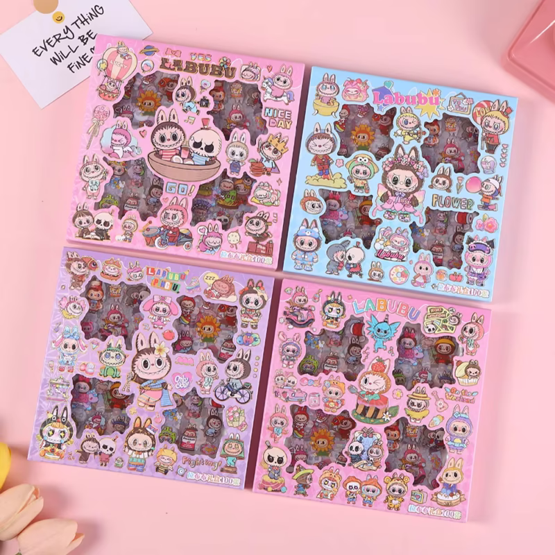 Chiikawa Stitch Anime 100/300 unidades elfo métricas de decoraciones de pegatinas transparentes para DIY en tazas, computadoras, patinetas y otros accesorios - Image 4