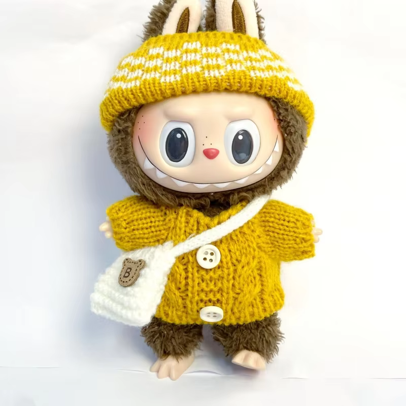 V1V2V3 - Conjunto de mini suéter diseñado para ajustarse a la muñeca. Labubu, accesorios para muñecas, ropa ligera y estilosa, regalos de cumpleaños al estilo de Labubu, accesorios para muñecas, regalos de moda para cumpleaños