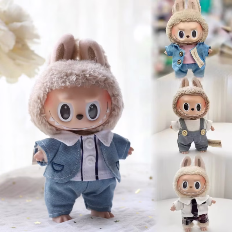 The outfit includes three pieces and is perfect for 17cm Labubu dolls. It adds great fun and style to the collection
