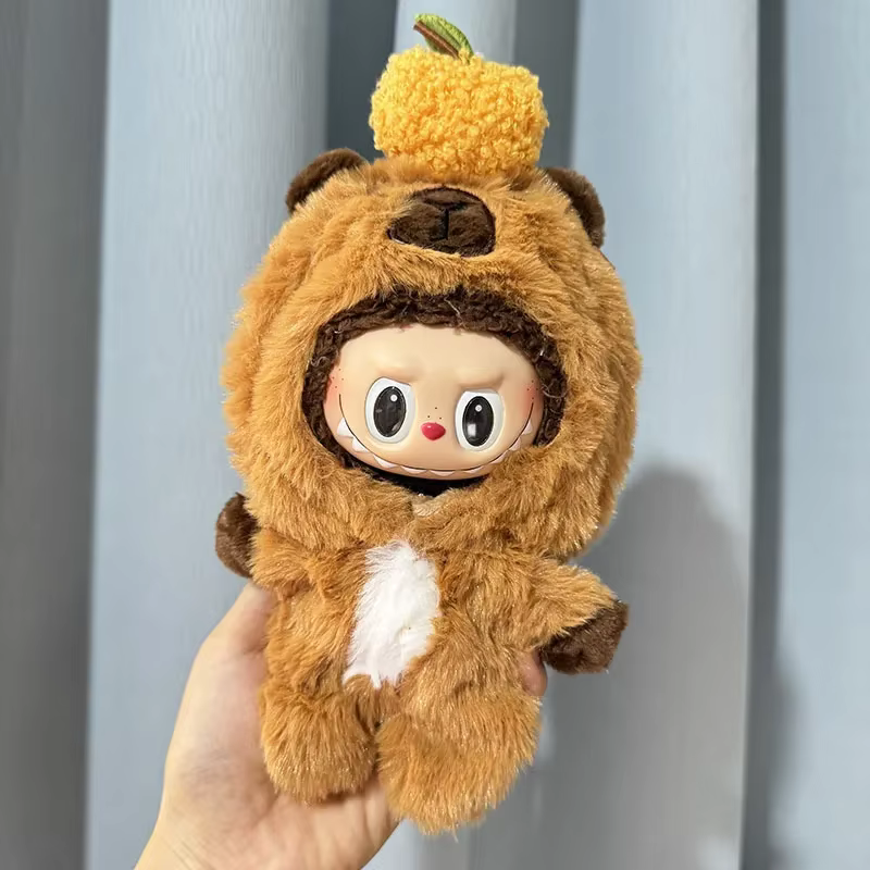 Accesorios para muñeca Bl Along Labubu I II para Labubu, conjunto completo de traje de monstruo, hecho a mano, premio para niños, capibara QuQu para la temporada fría