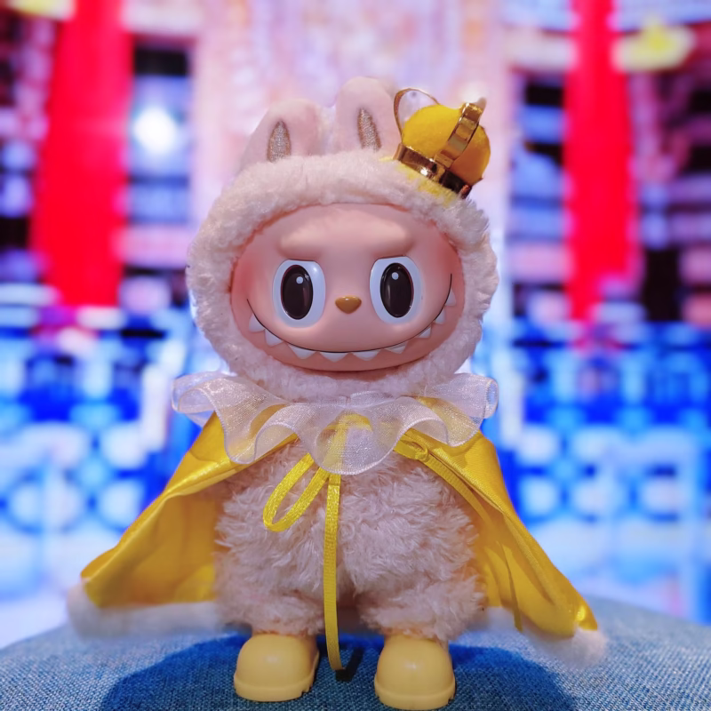 Ropa de muñeca Labubu, accesorios de disfraz de monstruo, ropa de muñeca hecha a mano regalo para niños, chal de la Corona del Rey y la Reina V1 V2 V3, de uso removible - Image 3
