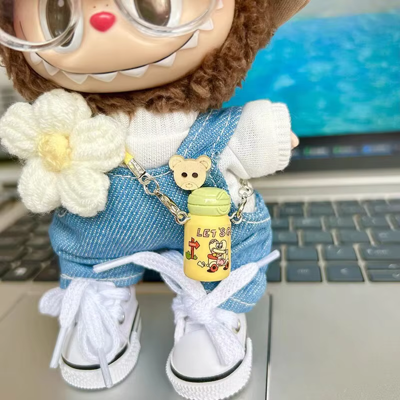 Conjunto de muñeca Termotaza termotaza muñeca modelo termotaza Mini botella de agua suspendida accesorios de muñeca para muñecas pequeñas Viste y decora