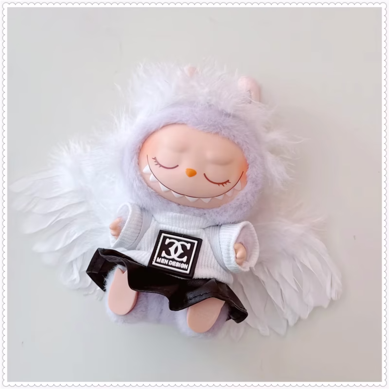 Los conjuntos de ropa Labubu para muñecas están en muchos estilos y son mini elegantes para los conjuntos I y II, presentando un estilo casual con colgante Labubu y ropa de fiesta sentada, así como ropa de fiesta sentada - Image 2