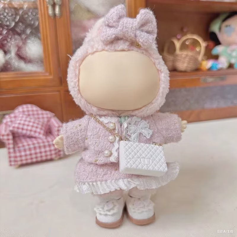 Completo con traje labubu encantador de 17 cm, vestido de lujo, vestimenta para muñecas de peluche, falda, accesorios de ropa, girl cosplay - Image 3