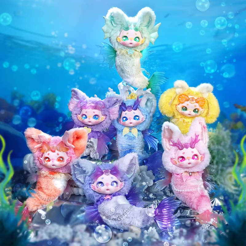 Maytree Doll Dumia, la caja luminosa, es parte de la serie Aguas Profundas. Ella es el juguete de felpa con articulaciones flexibles, el regalo inesperado y decoración de la sirena de la serie de juguetes de felpa - Image 4