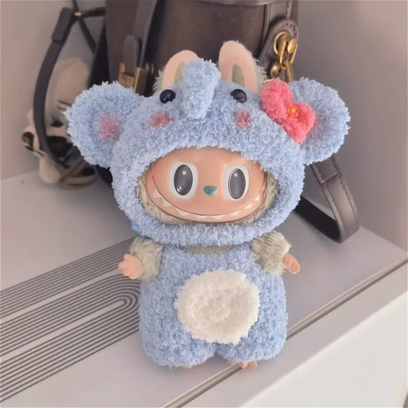 Sin muñeca a juego. LABUBU-indumentaria infantil de 38 cm. Conjunto de atuendo navideño de Año Nuevo. Complementos para muñecas artesanales. Obsequio de Popmart Bubble Mart - Image 4