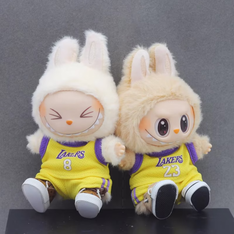 Conjunto de baloncesto de tela No.10 para Labubu de 17 cm V1V2. Muñeca Labubu, ropa de muñeca de vinilo colgante, ropa deportiva, regalo para niños. - Image 3