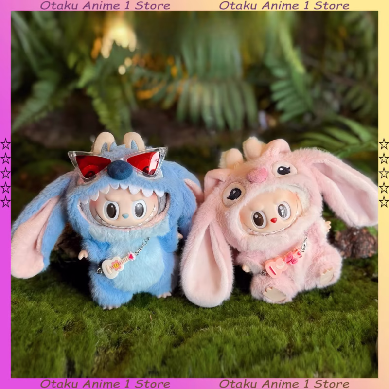 Disfraz de payaso para muñecas Labubu, conjunto de ropa de verano de una pieza para cachorros peludos, conjunto de ropa mini para muñecas, joyería de disfraces mini para juguetes de peluche, accesorios de moda para muñecas - Image 3
