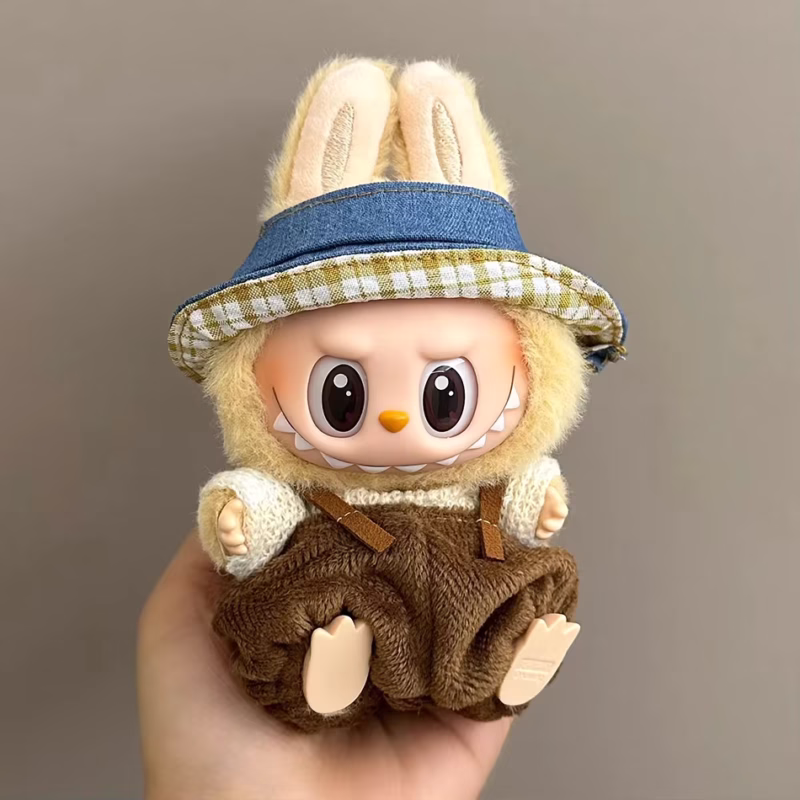 (Solo vestimenta) Vestimenta Labubu, pantalones animados, complementos Labubu, mono de otoño, sombrero-set, muñeca de peluche, vestido de fiesta, muñeca vestido de fiesta, muñeca accesorios - Image 3