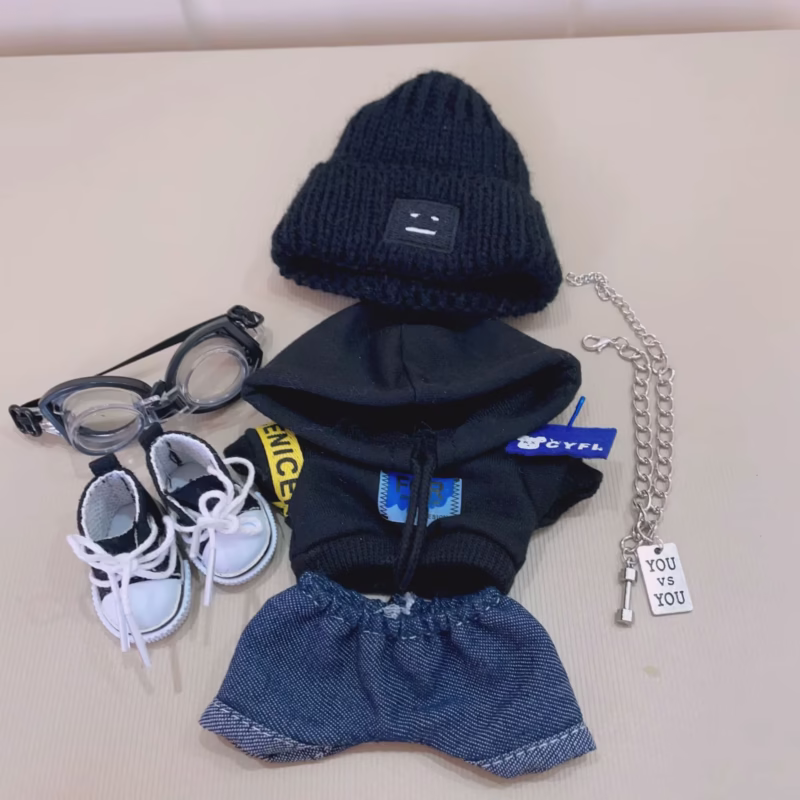 Ropa para muñecas Labubu 17cm II Idol celebrando el monstruo traje accesorios ropa DIY regalo para niños Capacidad de piloto niño - Image 3