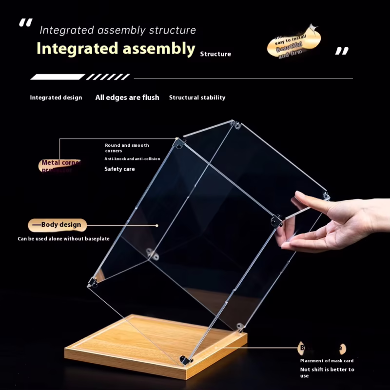 Si ya admira el diseño de los impresionantes personajes Zimomo, Labubu y Angel, entonces la caja de almacenamiento de acrílico iluminada de Zimomo para juguetes burbujas será la joya que falta en su colección atesorada. - Image 3