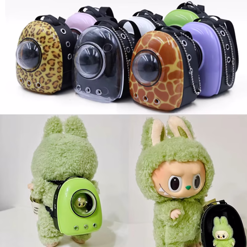 Casa de muñecas Labubu de 17 cm, Mini Animal, Gato, Mochila Espacial, Decoración de Escena, Accesorios de Muñeca, Juguetes de Muñeca DIY.