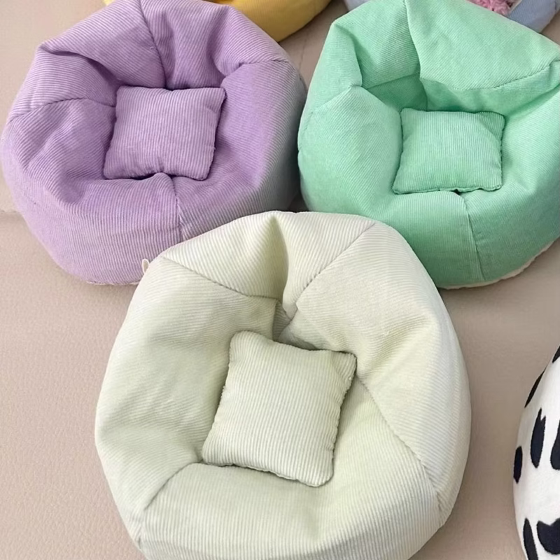 Sofá accesorio de muñeca Labubu Plushies, suave y pequeño con un cojín, muñeca Bjd de la serie de fiesta sentada, para otras muñecas de 15 a 17 cm, accesorios para el interior del automóvil - Image 2