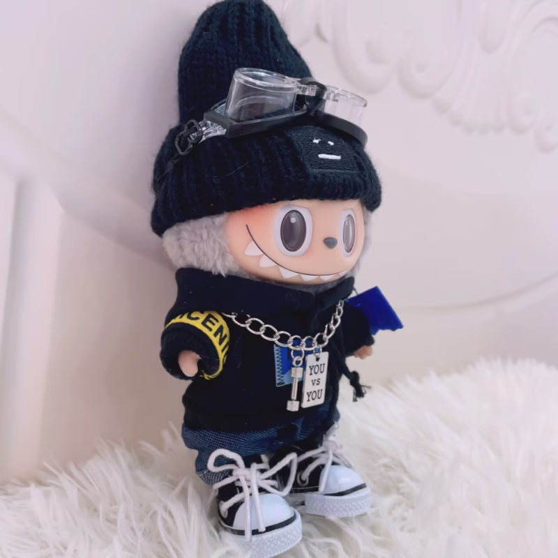 Ropa para muñecas Labubu 17cm II Idol celebrando el monstruo traje accesorios ropa DIY regalo para niños Capacidad de piloto niño - Image 4