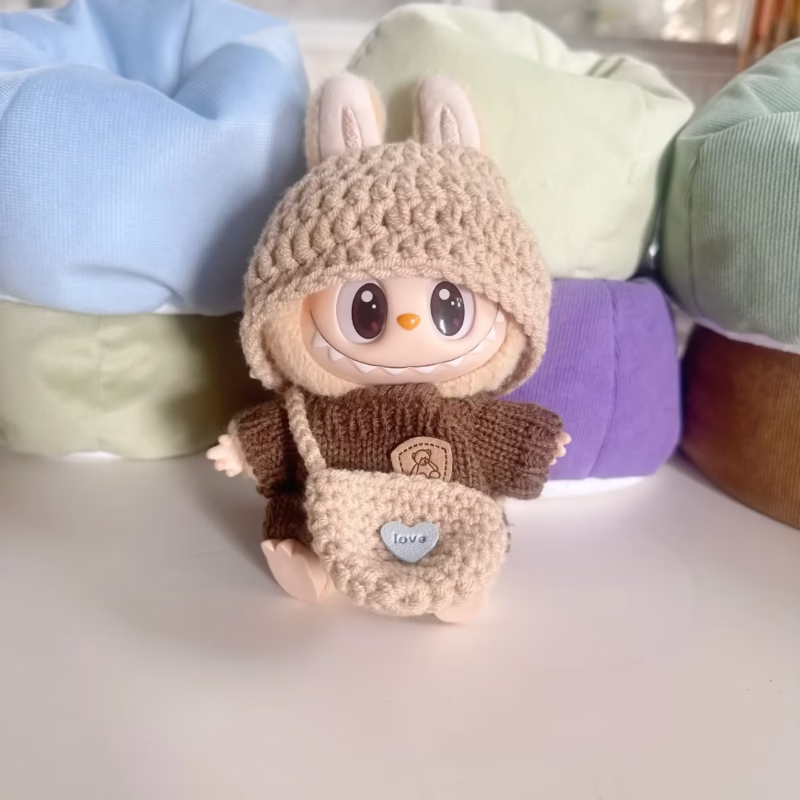 Colección para Navidad de muñeca LABUBU - Vestimenta de Año Nuevo Popmart, traje y complementos de felpa hechos a mano | Regalos de Navidad para coleccionistas - Image 2