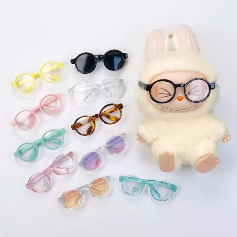 Exo muñeca, Labubu MSD SD de peluche y muñecas BJD en escalas 1/8, 1/6, 1/3 y 1/4 con elegantes gafas de plástico transparente de 6.5 cm. - Image 4