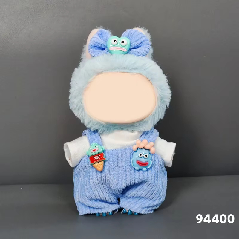 Conjunto de llavero de peluche kawaii de 17 cm con concha azul, accesorio para muñeca de peluche, elegante, regalo para niños V1 y V2
