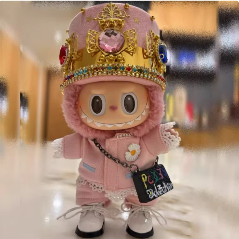 Estos están hechos para muñecas Labubu de 17cm con ropa Zimomo, ropa Crybaby, ropa Mokoko Love, lágrimas de muñeca, atuendo de muñeca elegante, llaveros de vinilo, ropa de 17cm