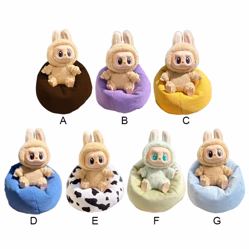 Sofá con almohada para casitas de muñecas Labubu Warmth de 15 a 17 cm de altura. Con este encantador y pequeño mobiliario a escala de muñeca - Image 2