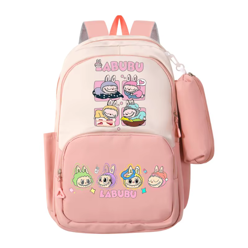 Haz que asistir a la escuela sea una aventura encantadora con la adorable Mochila de Cuento para Niños con el Estuche de Lápices de Gran Capacidad Labubu, Mochila Kawaii para Regalos para Niños 2025