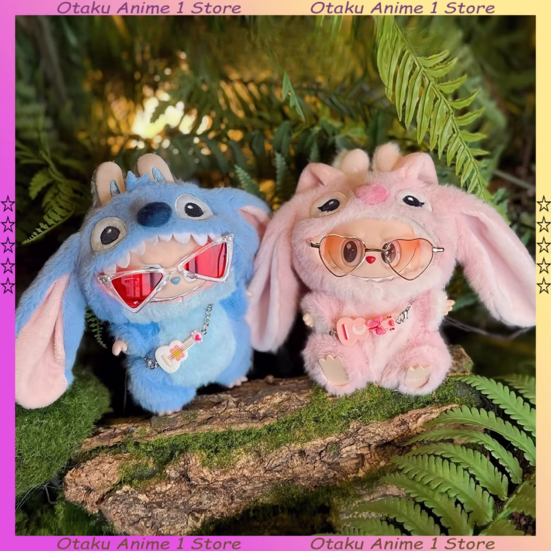 Disfraz de payaso para muñecas Labubu, conjunto de ropa de verano de una pieza para cachorros peludos, conjunto de ropa mini para muñecas, joyería de disfraces mini para juguetes de peluche, accesorios de moda para muñecas - Image 4