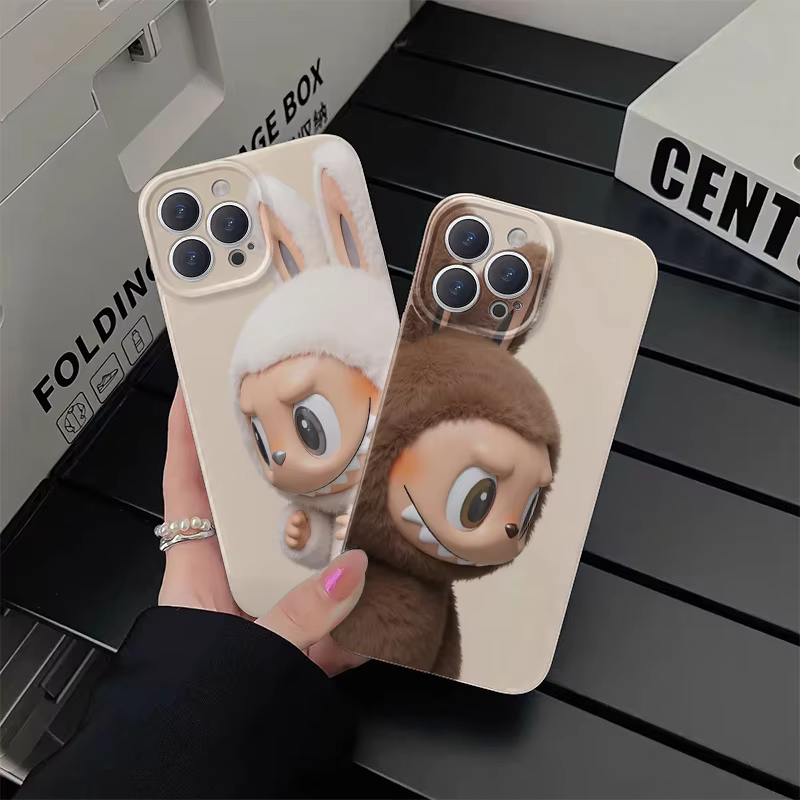 Anime muy cute, Love. Tela Labubu para funda protectora de teléfono Apple 16 promax nuevo Iphone 15 plus 14 pro accesorio de moda juguete tela Labubu para Apple 16 pro max Labubu 12 13 labubu 12