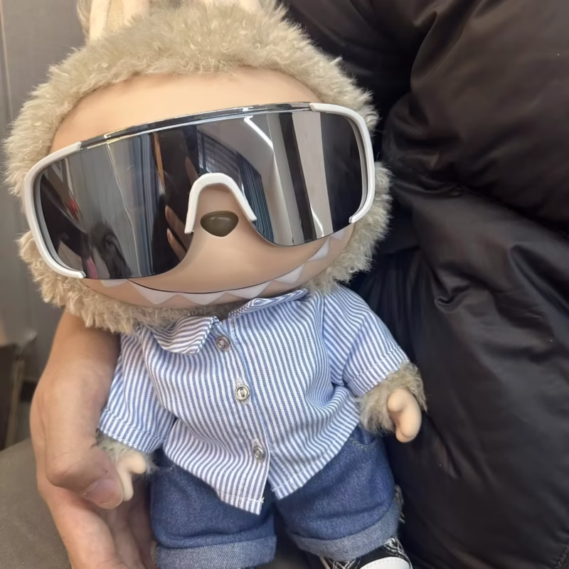 Mejor se ajusta a la muñeca Labubu que mide 38 cm, gafas de sol modernas, muñecas de vinilo, muñecas Zimomo, y los dulces "grandes reyes" de primavera y verano. - Image 5