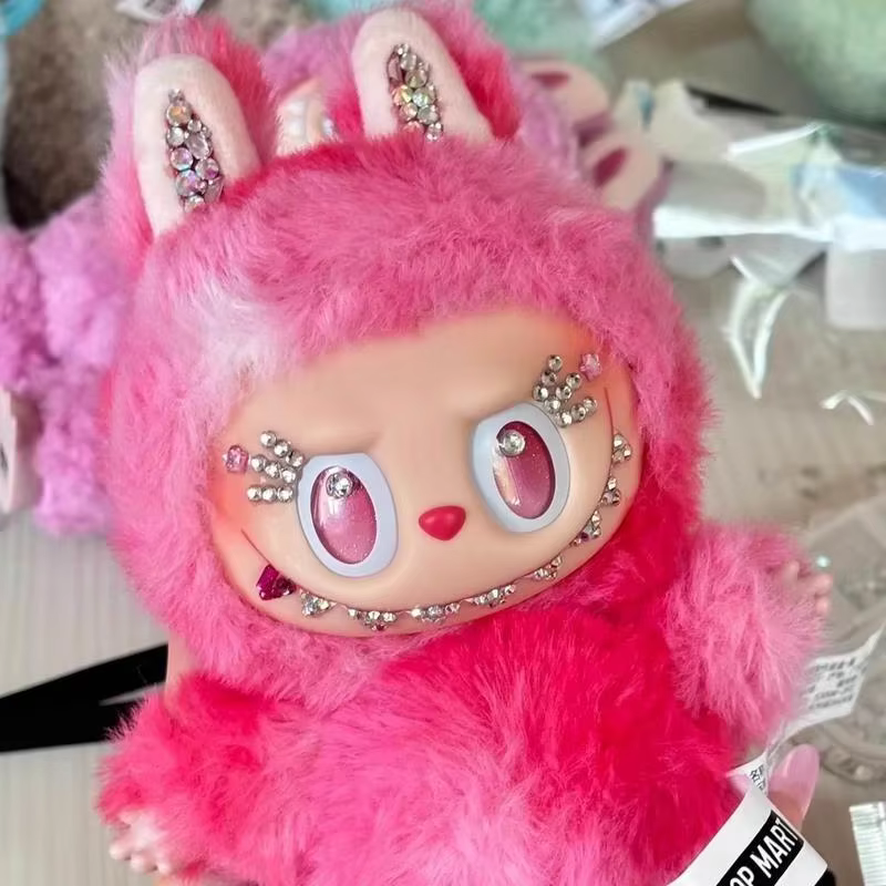 Una o tres unidades de cintas de tirantes multicolores para complementos de muñeca. Labubu. Adorno de dientes de muñeca hecho con artesanía sin requerir pegamento