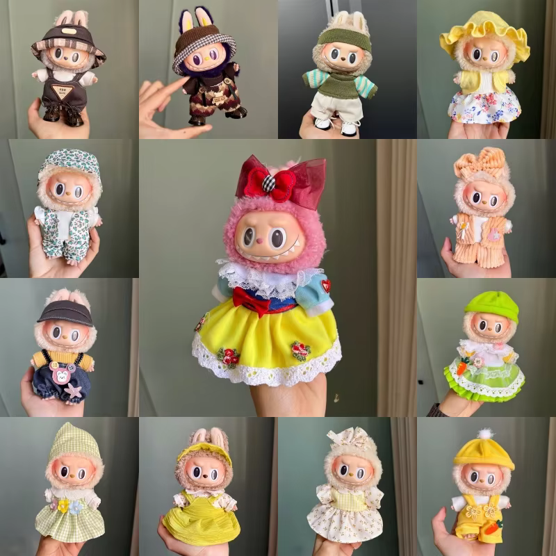 Descubre la mini ropa y accesorios de muñecas de peluche Labubu V1 y V2