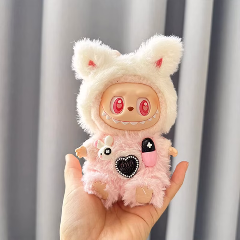 Especial* para colección de muñecas K-Pop Labubu de forro polar, accesorios para muñecas K-Pop, overoles de ídolos, set de ropa de muñeca (solo para vestir) - Image 3