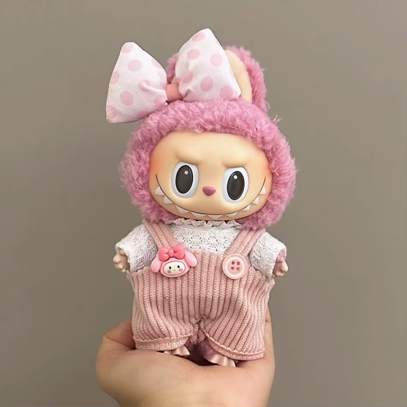 (Solo vestimenta) Vestimenta Labubu, pantalones animados, complementos Labubu, mono de otoño, sombrero-set, muñeca de peluche, vestido de fiesta, muñeca vestido de fiesta, muñeca accesorios - Image 4