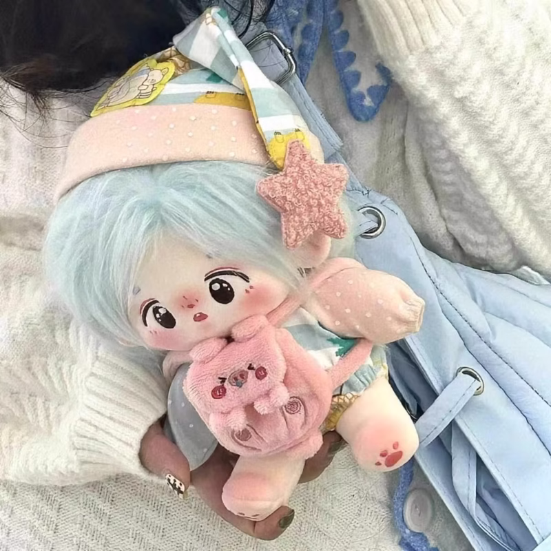 Mochila artesanal para muñeca Labubu de 17 cm, complementos para muñeca Mini, bolso de muñeca de algodón, accesorios para muñeca de 15 cm/20 cm, y accesorios para muñeca de 15 cm/20 cm