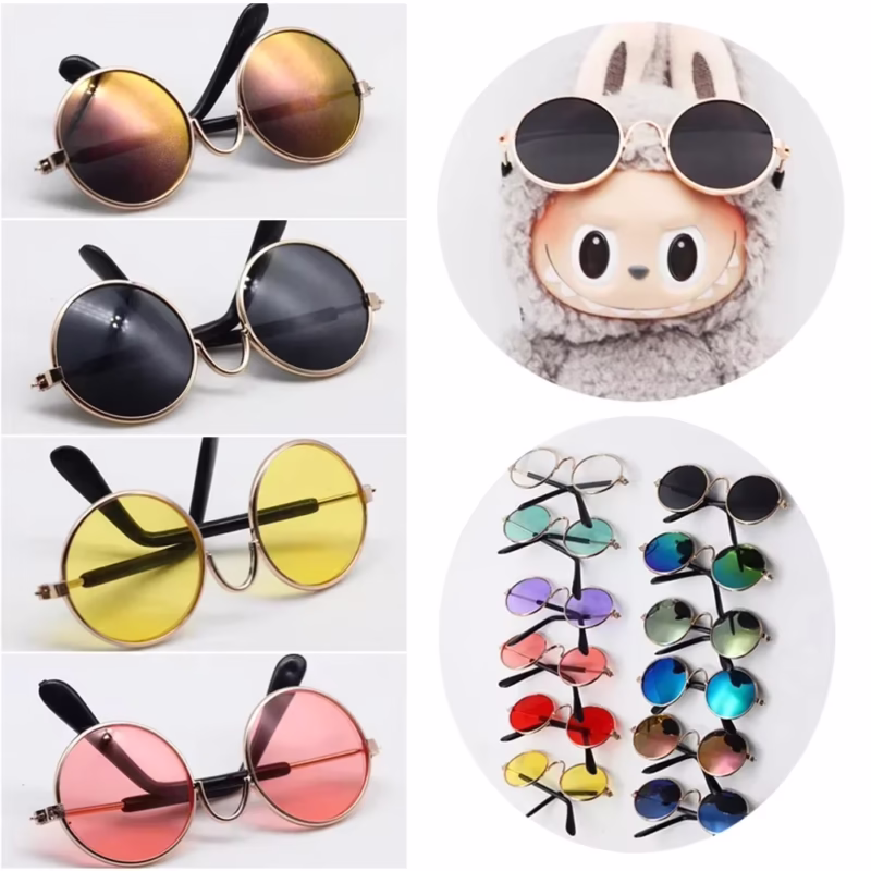 Gafas de sol con gradiente Labubu Cool Streetwear de 17 cm: traje de gafes de muñeca de moda y accesorios B JD - Image 2