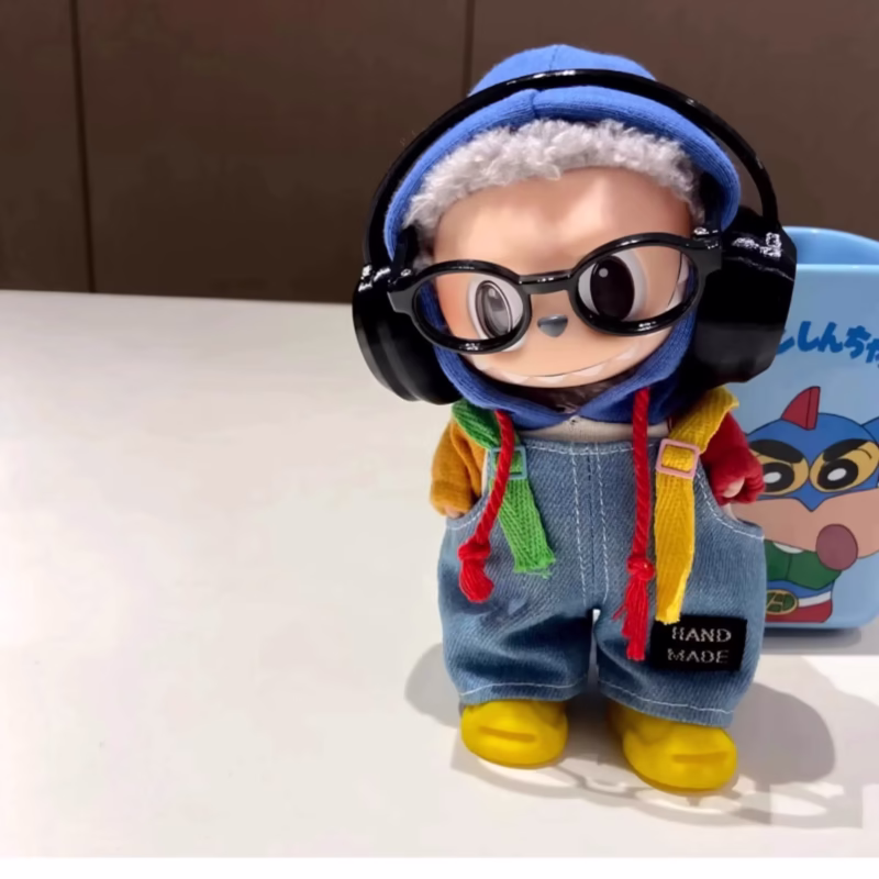 ¡Dale a tu muñeca Labubu de 17 cm un toque exquisito y moderno con este exclusivo nuevo traje de mezclilla