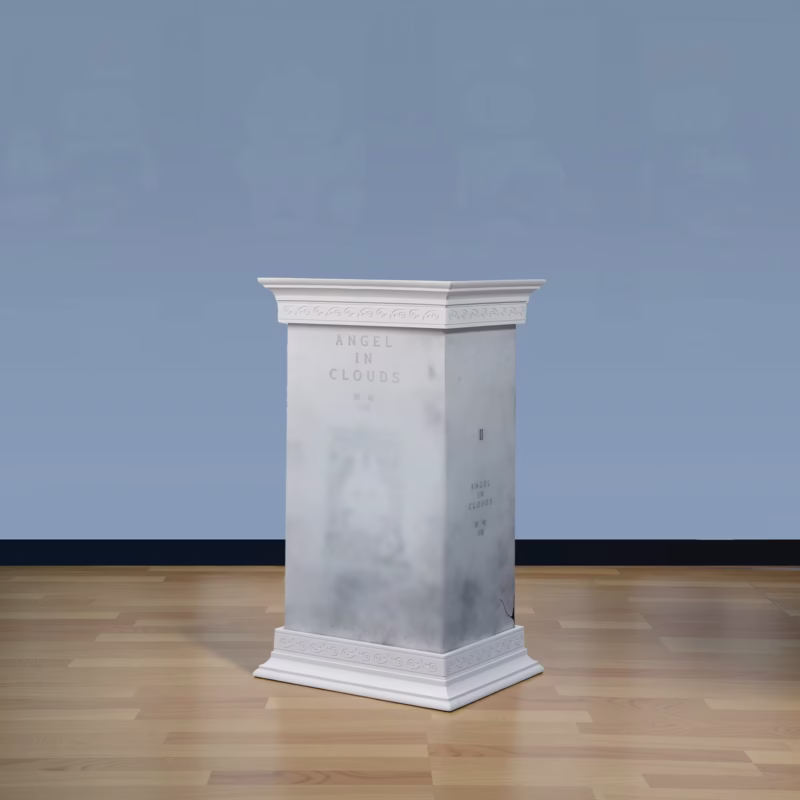 Eary Monster-vitrina para Labubu Zimomo Angel, soporte de columna romana solamente, vitrina artística para muñecas, juguetes, caja de bricolaje, caballetes, accesorios
