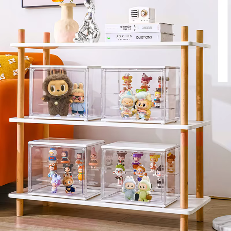 Organizador de almacenamiento y organizador de dedos y juguetes, organizadores de almacenamiento únicos de Labubu, estuche de tocador organizador de cosméticos Popmart.