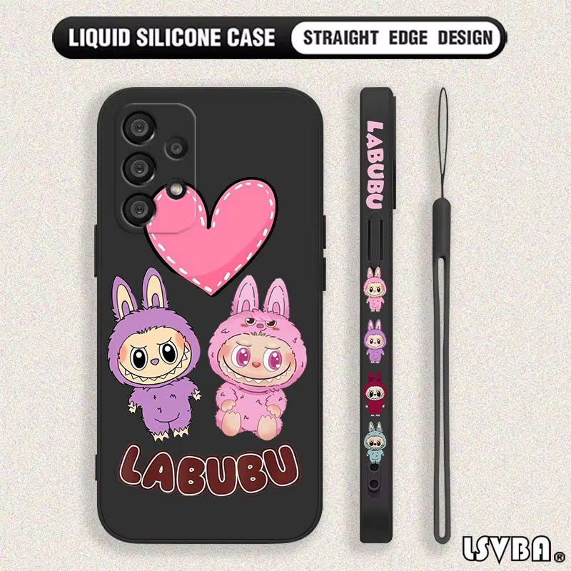 El diseño artístico de la funda de teléfono L-Labubu es apto para cualquier persona que busque estilo, protección y funcionalidad en un solo diseño. Es compatible con una serie de modelos de Galaxy, incluyendo la serie A: A71, A55, A54, A53, A51, A50, A40, A3, A14 y A06 5G