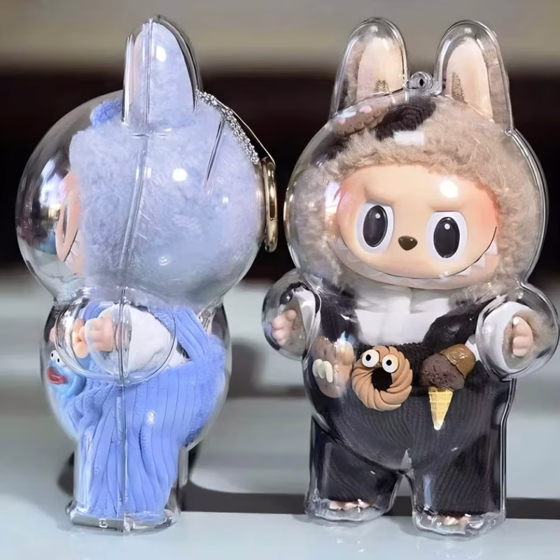 Cubierta de protección mágica clara de Labubu para la muñeca de juguete elfo. Caja de almacenamiento. Cubierta de exhibición de peluches de elfo - Image 3